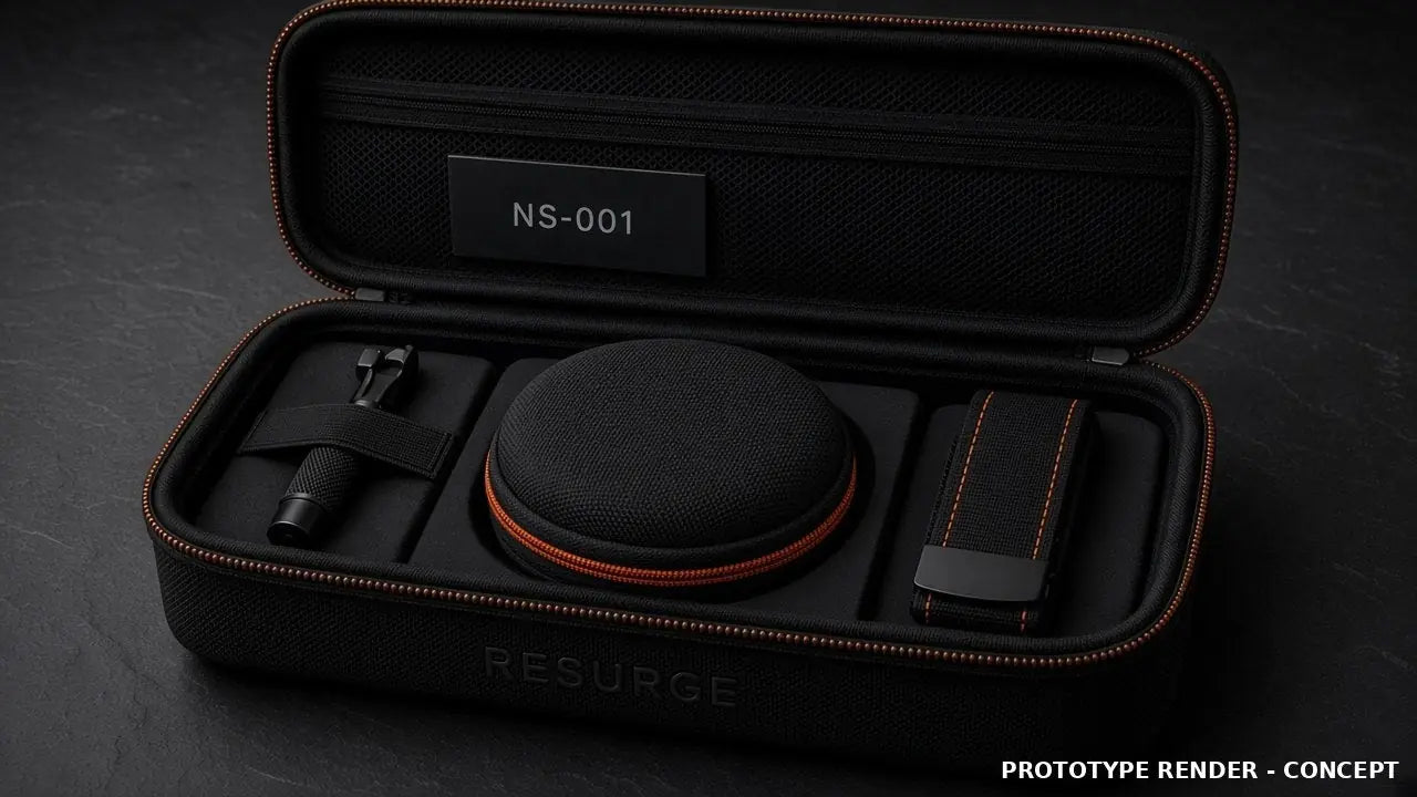 NIGHTSTRIKE kit with bracelet link-sizing tool and FKM strap (prototype render)