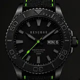 NIGHTSTRIKE Progress swatch, green accents (prototype render)