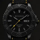 NIGHTSTRIKE Focus swatch, yellow accents (prototype render)